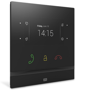 2N® Indoor Compact, Black  (requires flush box 91378800 or desk stand 91378802 for an installation)